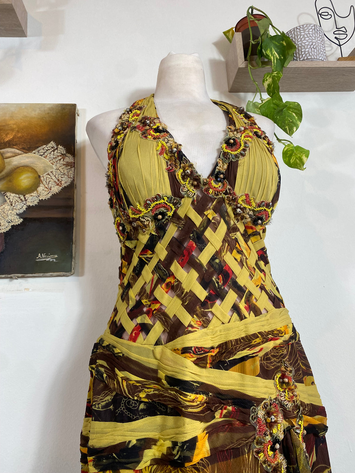Nocturne Embroidered Silk Gown