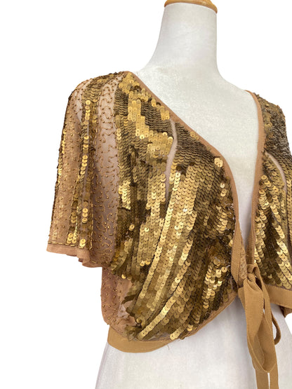 Handbeaded gold bolero