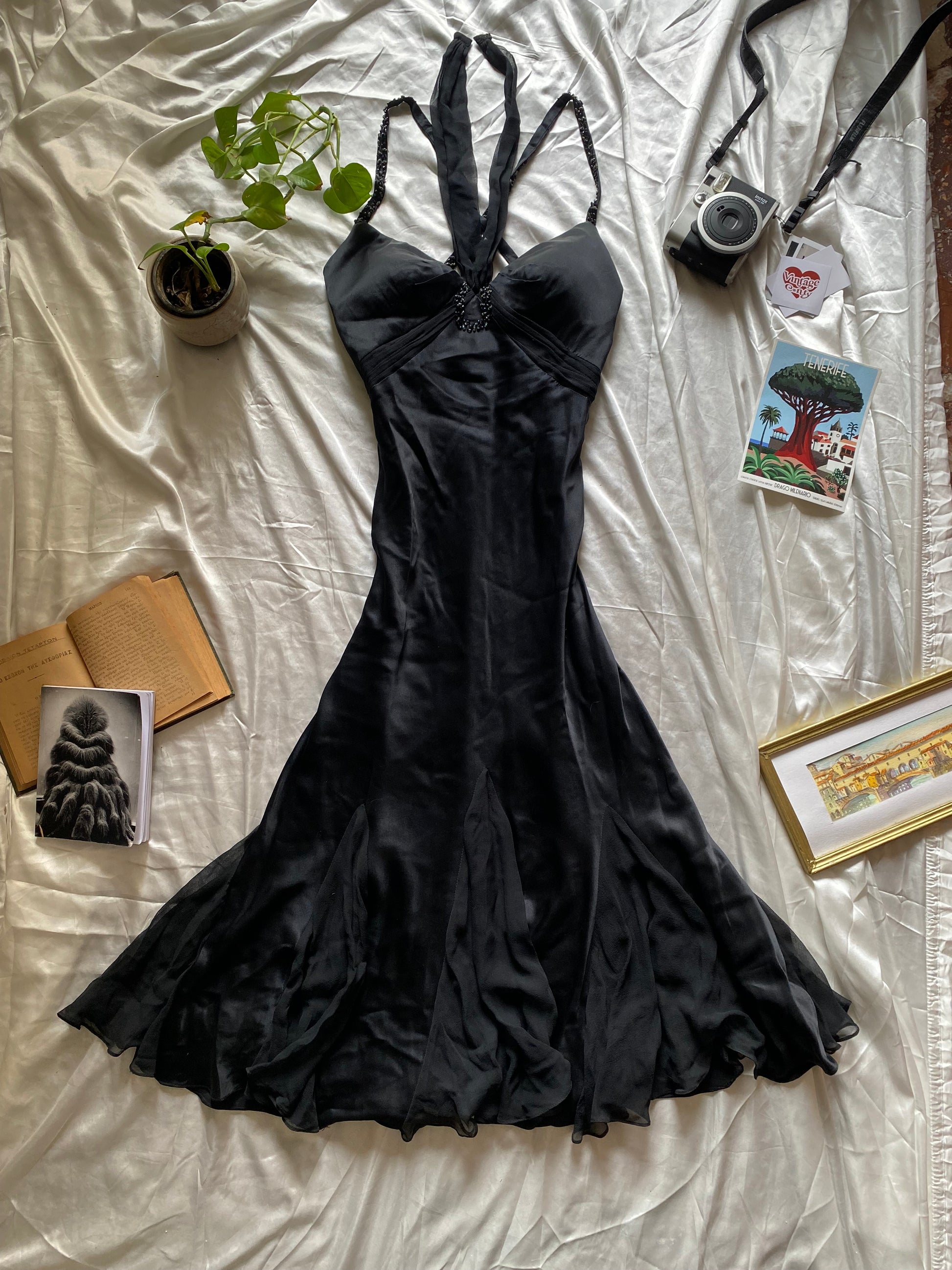 Black brand New silk elegant gown Black brand New silk elegant gown