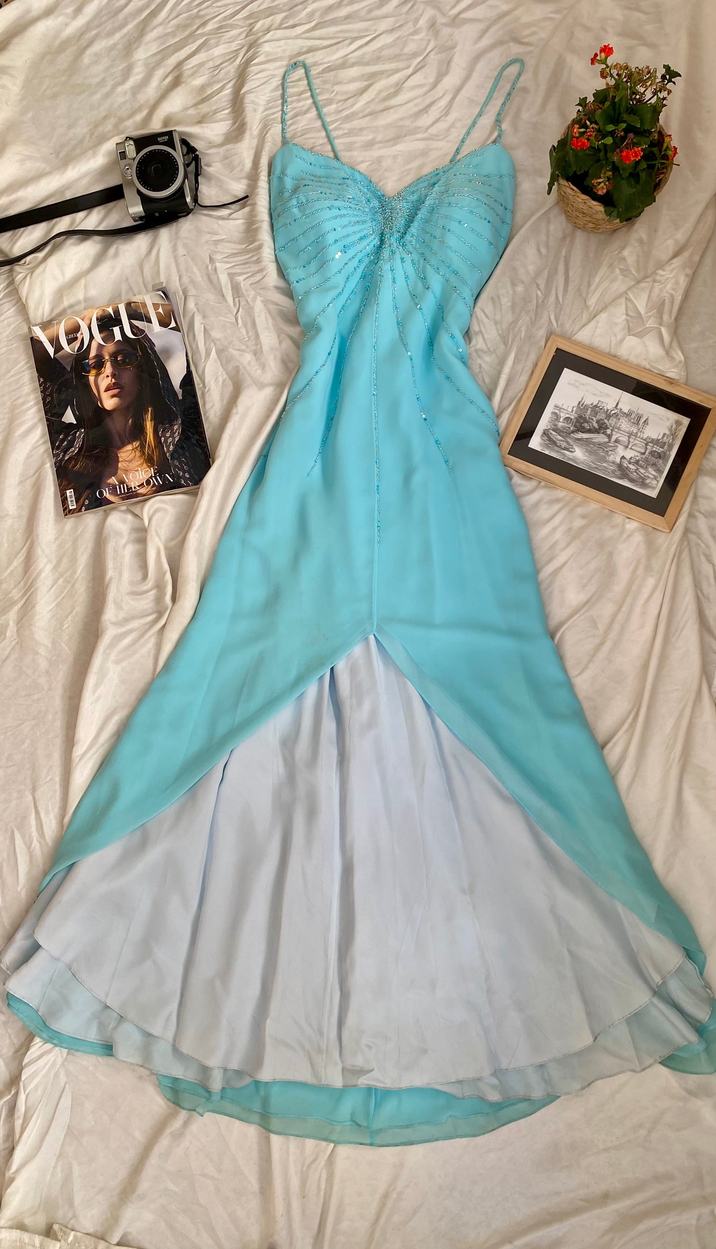 Light blue sequin gown 🩵