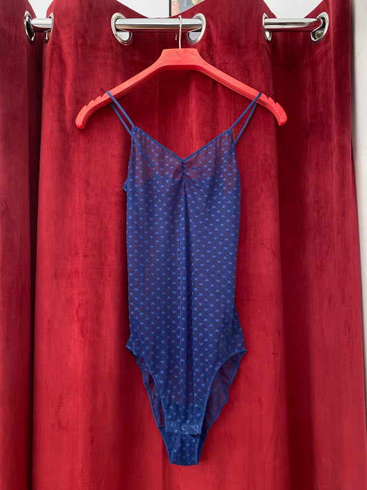 Dark blue see through bodysuit