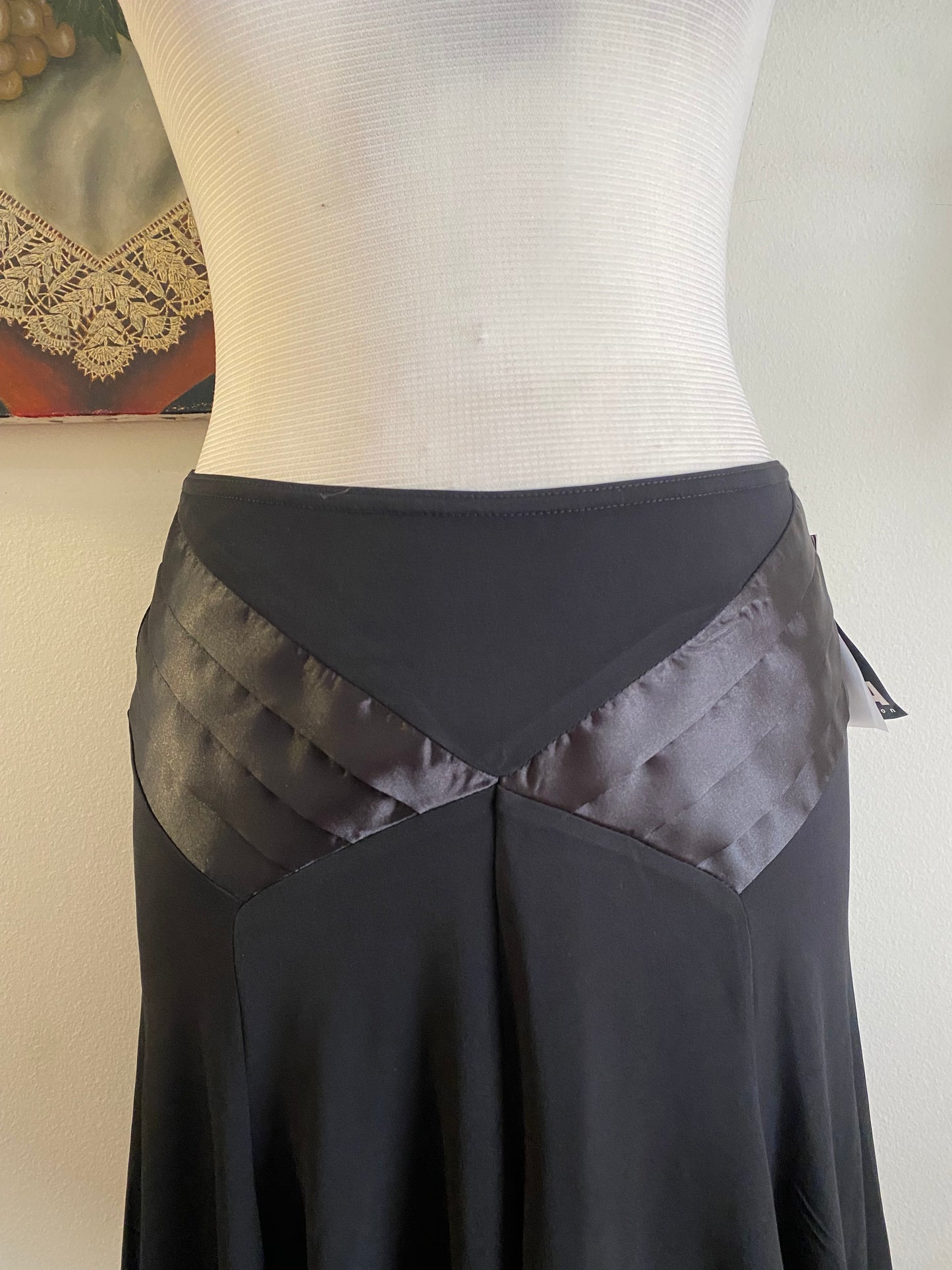 Brand new black asymmetrical mini skirt