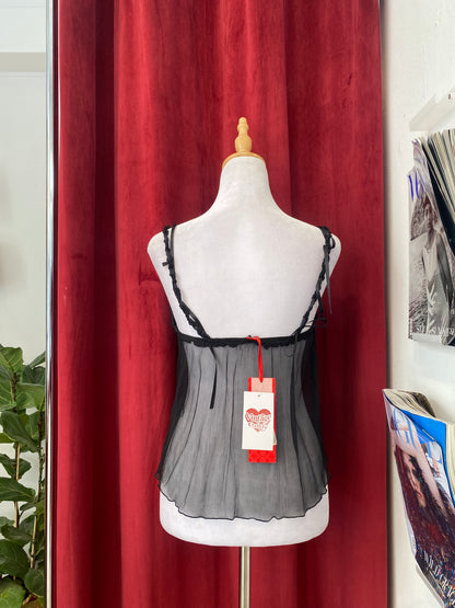 Crochet black see through top 🖤