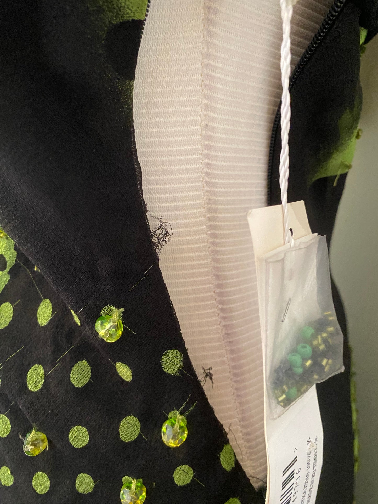 100% silk brand new handbeaded asymmetrical dress