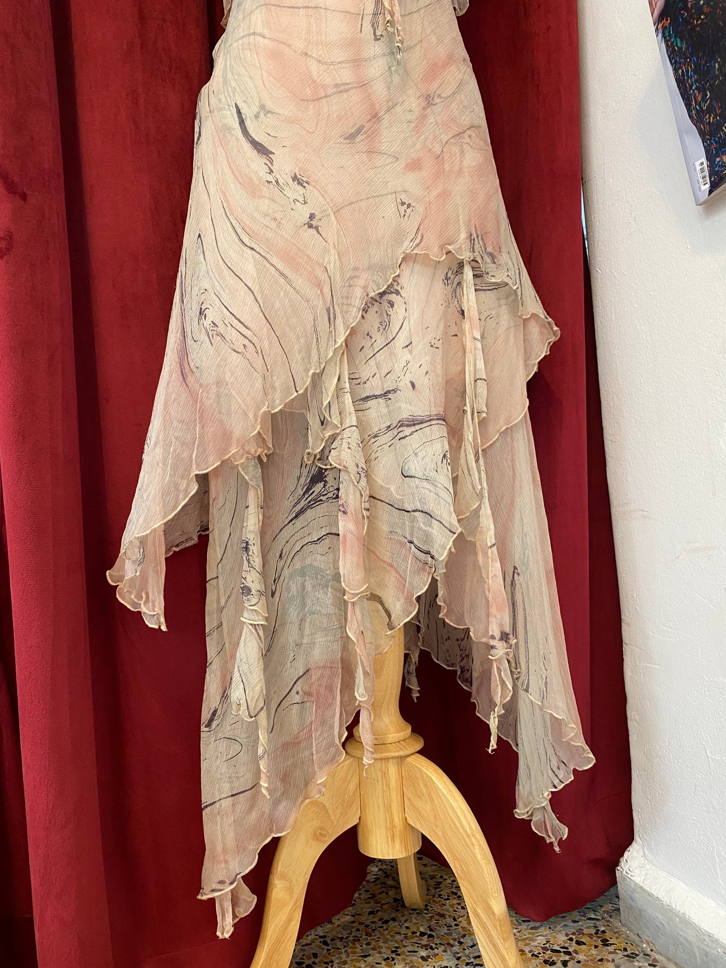 100% silk light pink gown 🌸