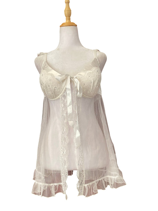 White sequin lace corset ✨