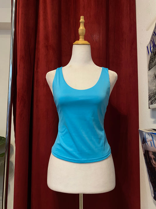 Open back baby blue summer top 💙