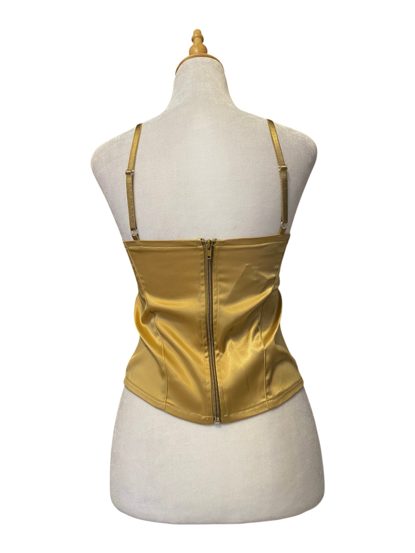 Brand new gold satin corset top 🌟