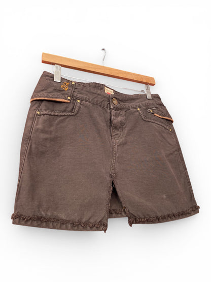 Brown jean mini skirt 🤎