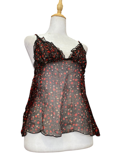 Lingerie see through top with floral details 💐