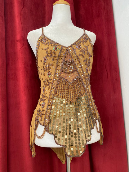 100% silk deadstock butterfly top