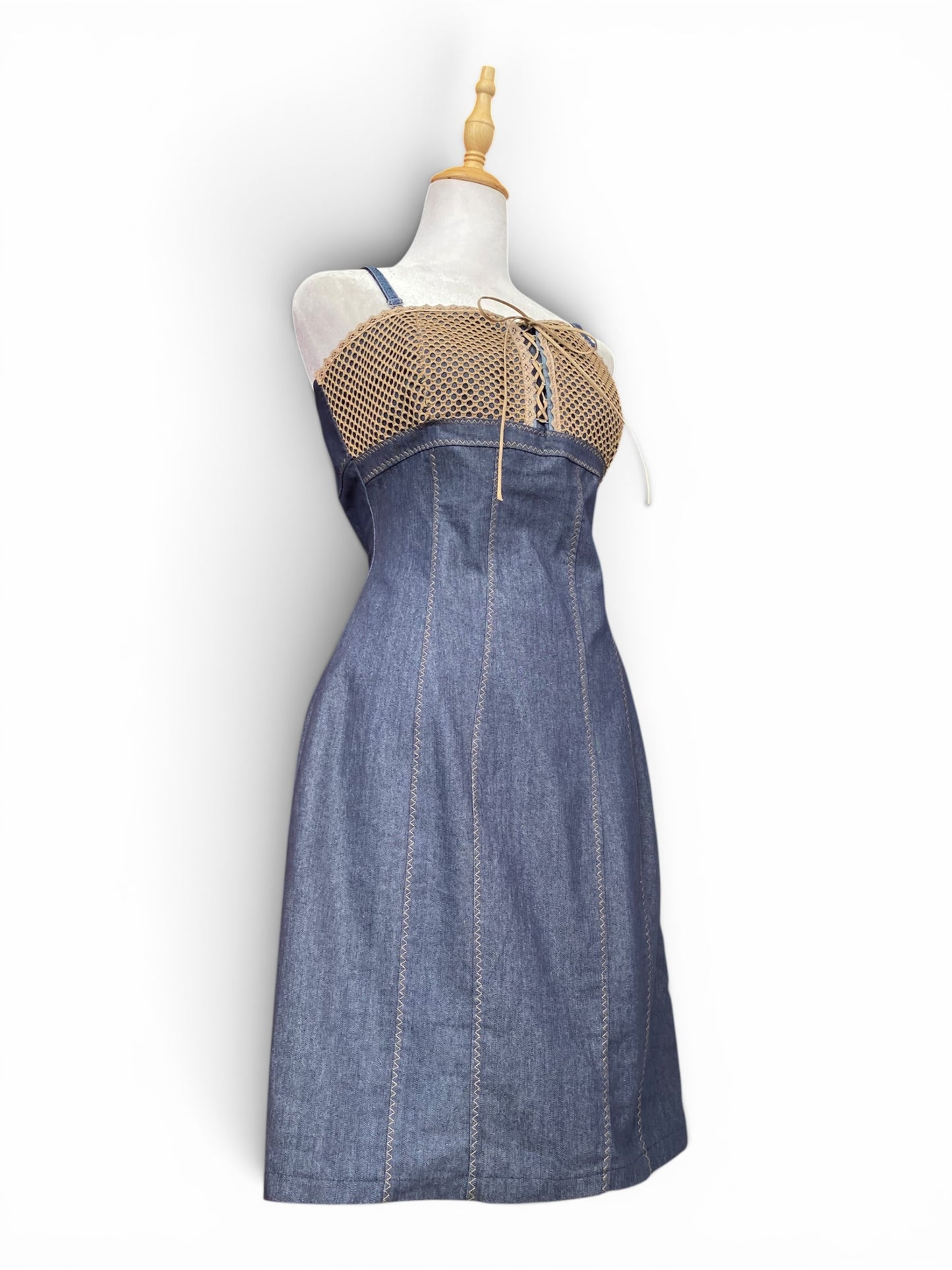 Jean midi bodycon dress