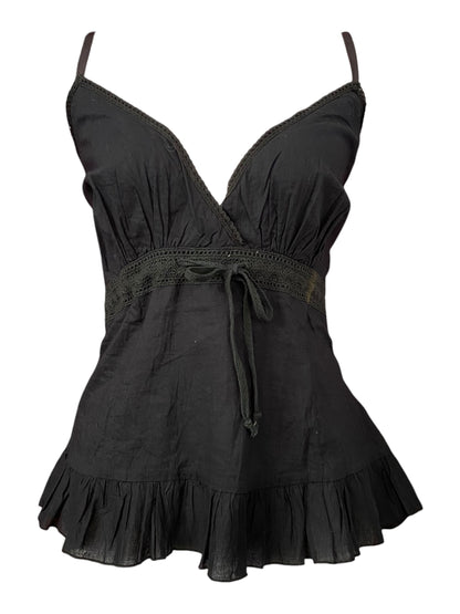Black linen top