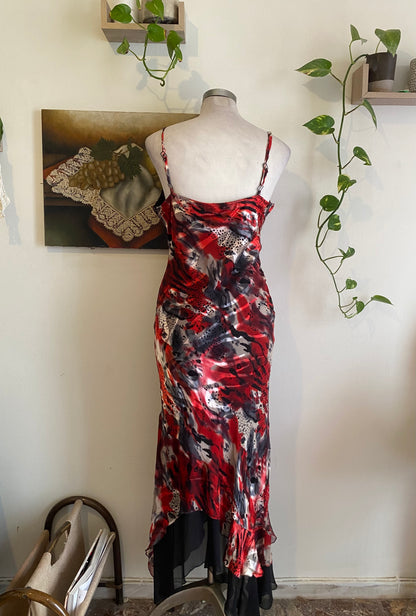 100% silk brand new handbeaded maxi gown