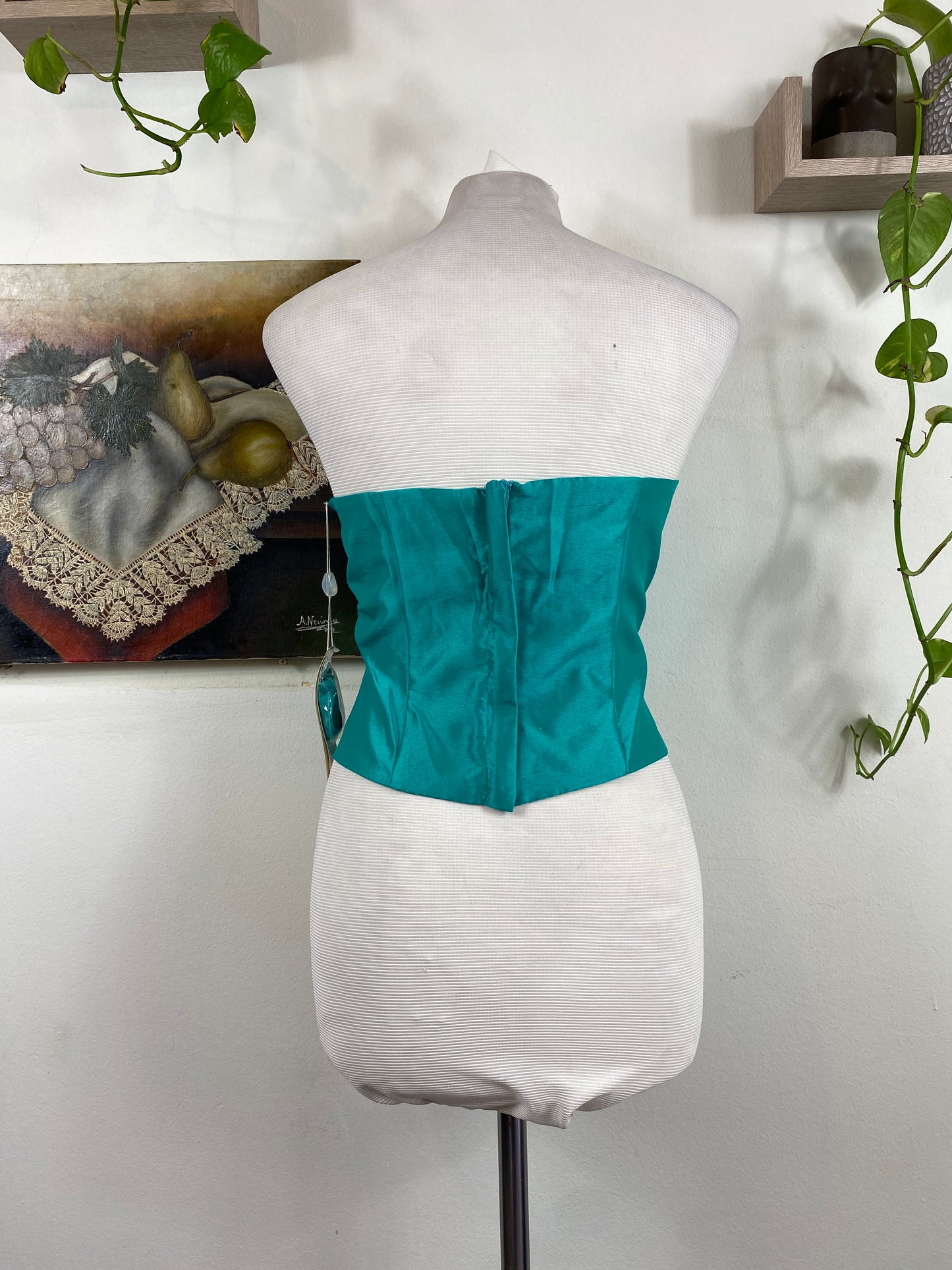 Brand new mermaid petrol corset