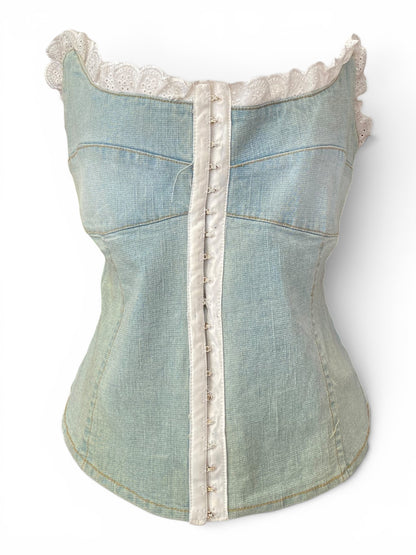 Denim lace corset ✨