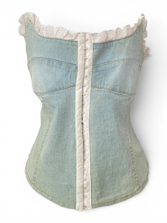 Denim lace corset ✨