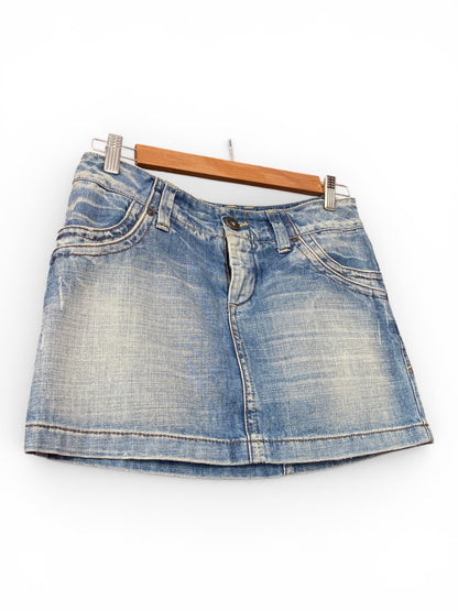 Mini denim skirt