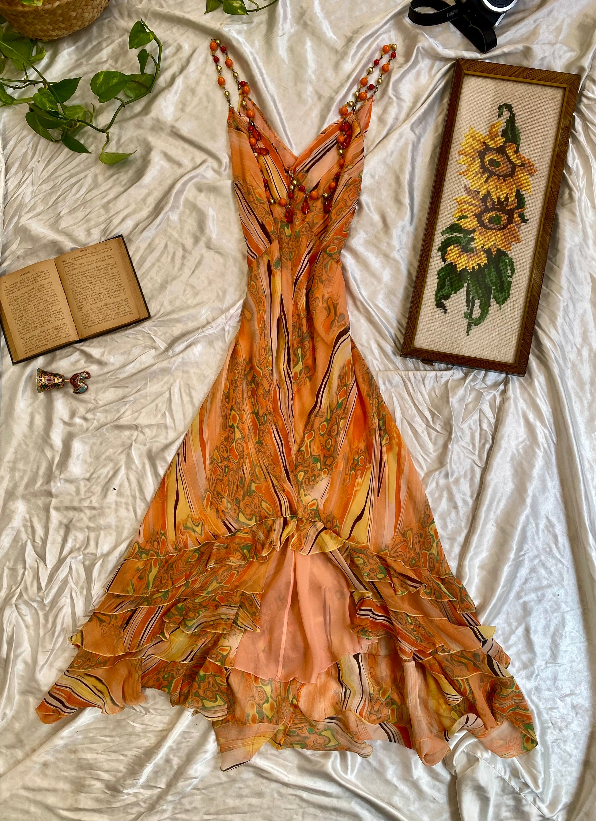 100% silk sunset dress – Vintage_cnty 100% silk sunset dress – Vintage_cnty