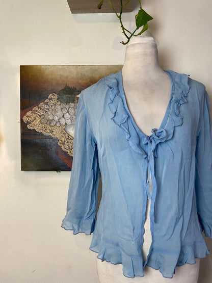 Brand new baby blue see through top