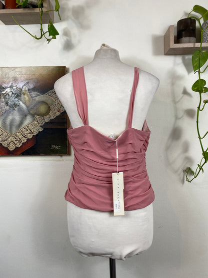 Brand new silk baby pink corset