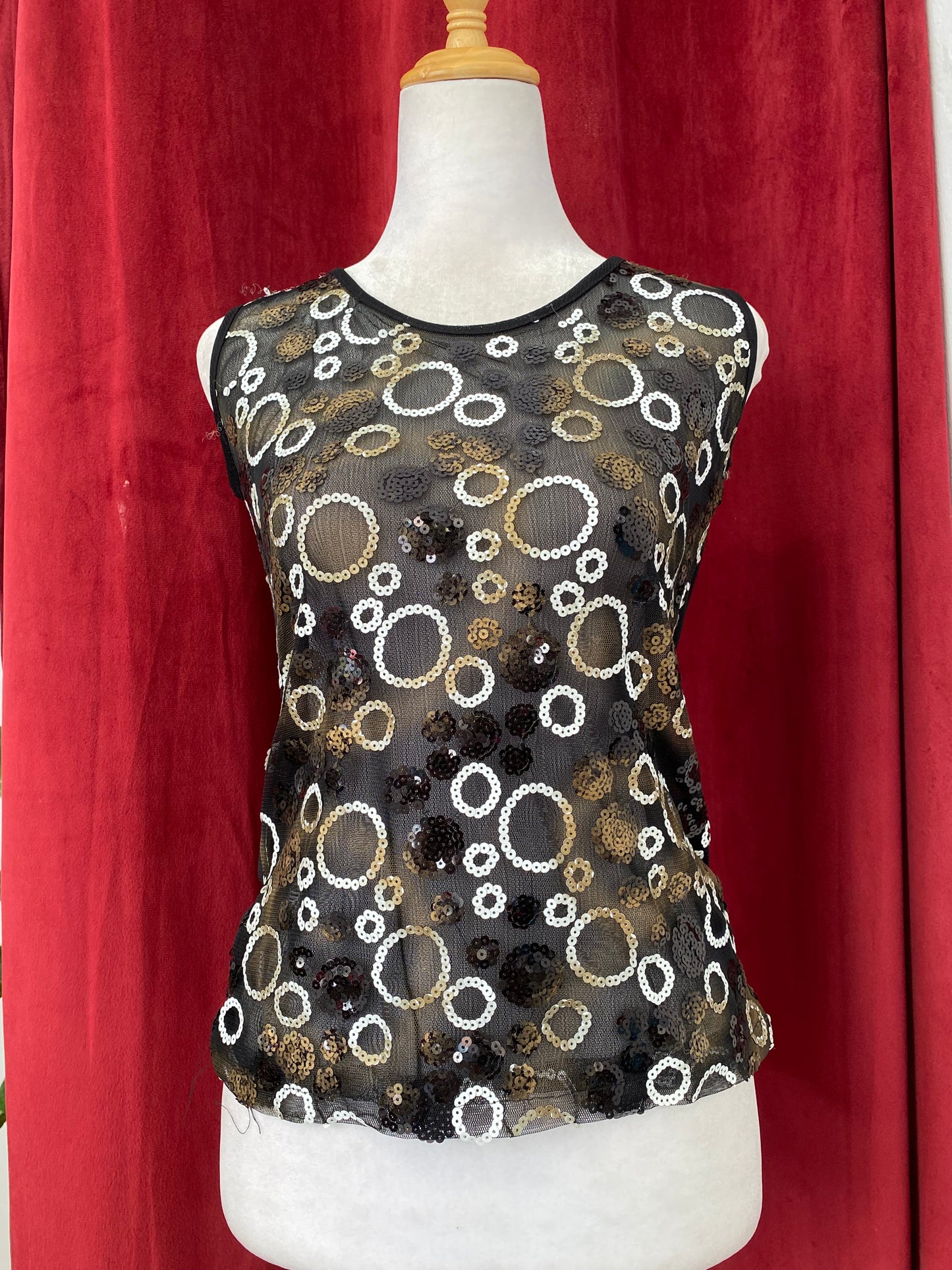 Black sequin top