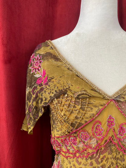 100% silk handbeaded luxury blouse