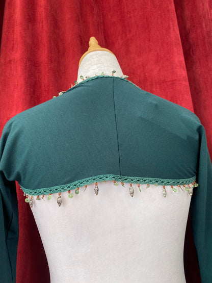 Deep green bejewelled bolero 🐉
