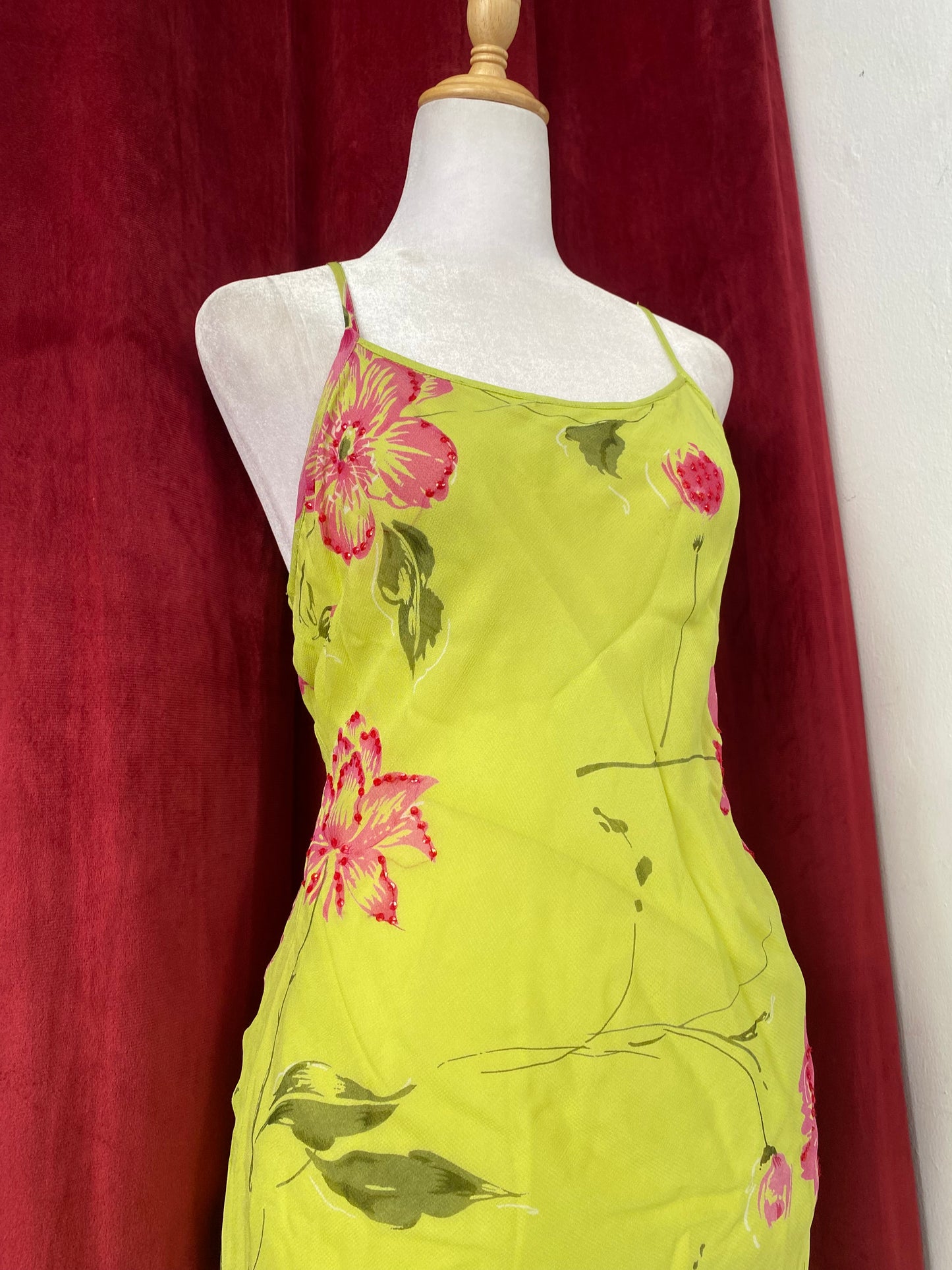 Green floral summer dress 🧚