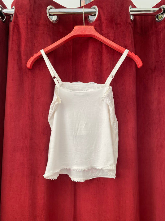 White graphic y2k top