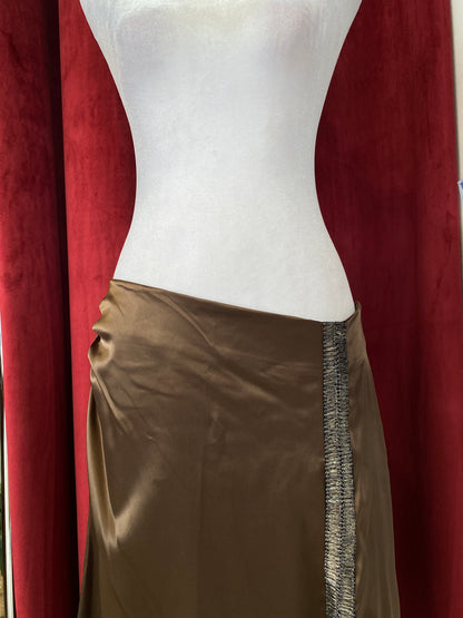Satin brown brand new Toi&Moi skirt