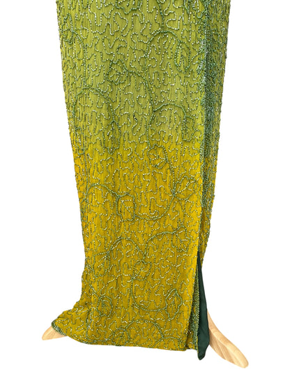 The royal gown in geeen