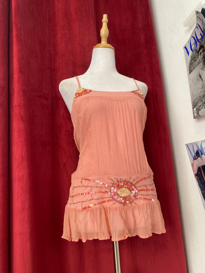 Silk dusty pink top 💞