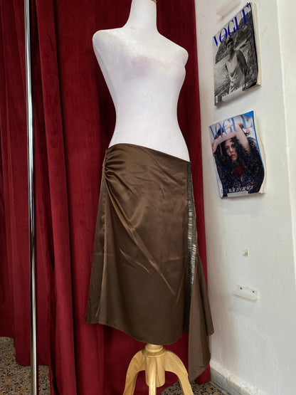 Satin brown brand new Toi&Moi skirt