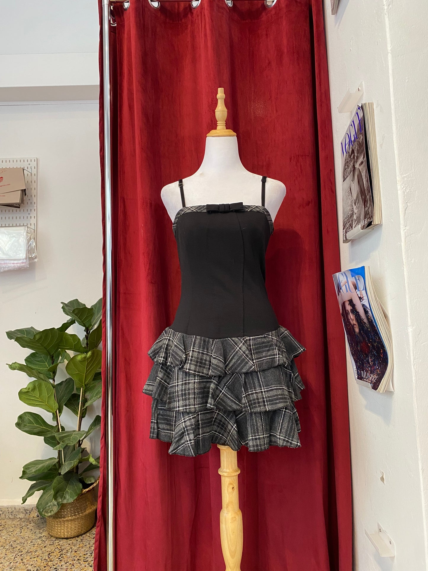 Rinascimento mini corset dress with ruffled bottom