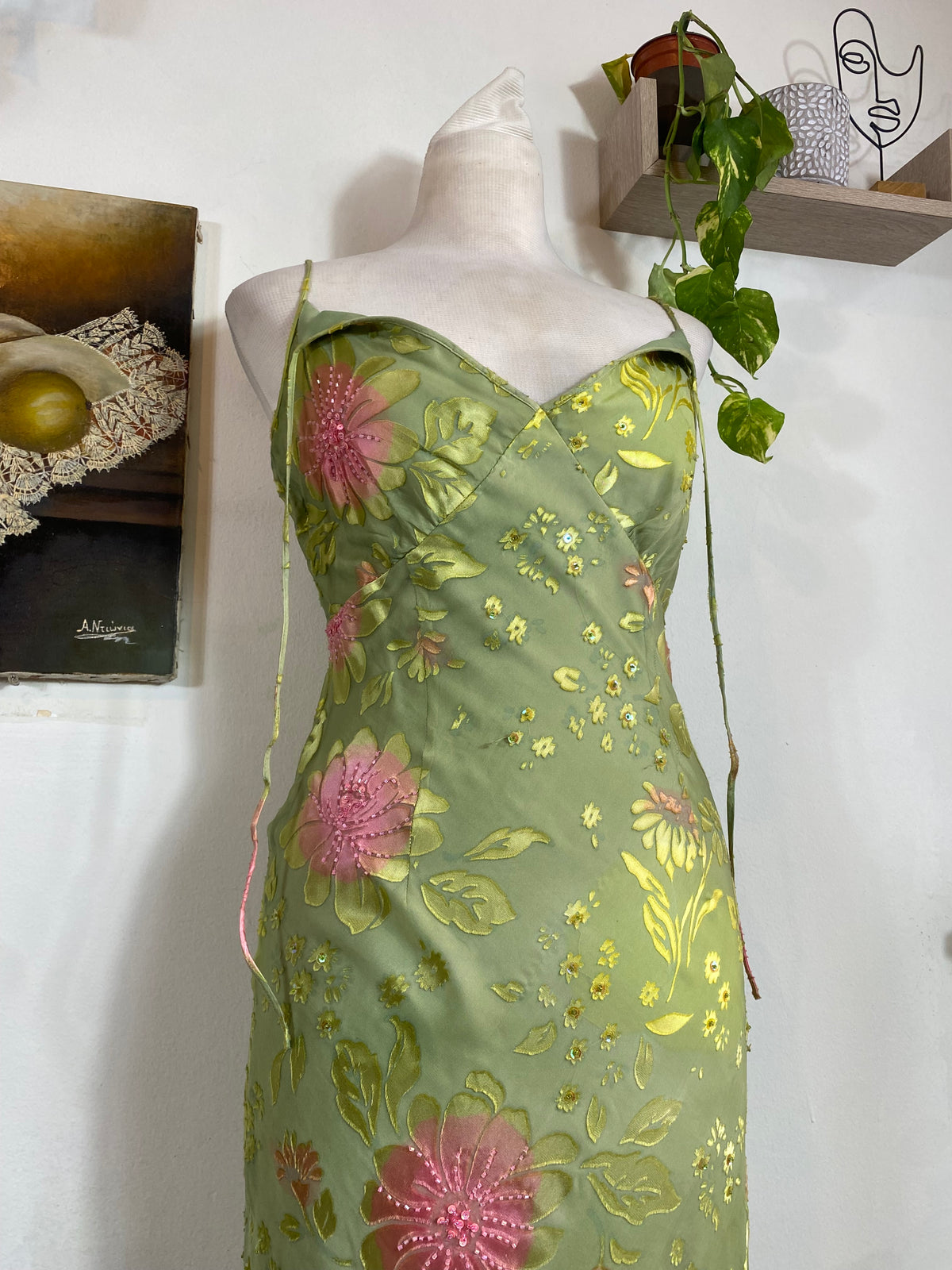 Celeste Garden Silk Gown