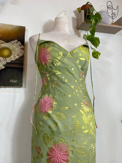 Celeste Garden Silk Gown