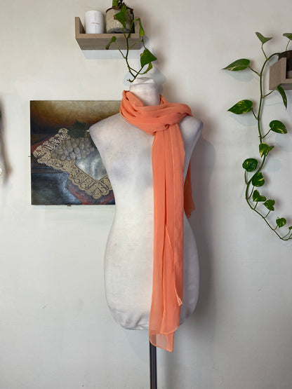 Orange silk scarf