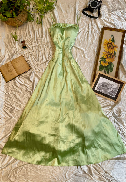 Green fairy corseted dress