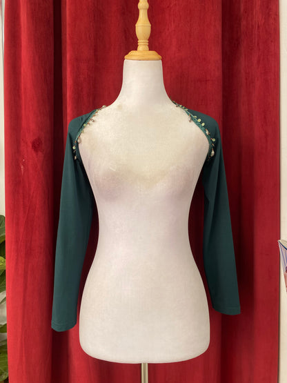 Deep green bejewelled bolero 🐉