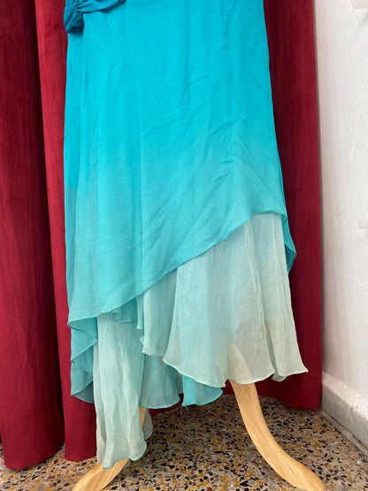 100% silk mermaid handbeaded gown