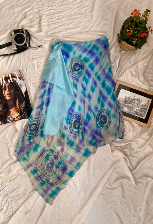 100% silk aftershock multicoloured skirt 🦋