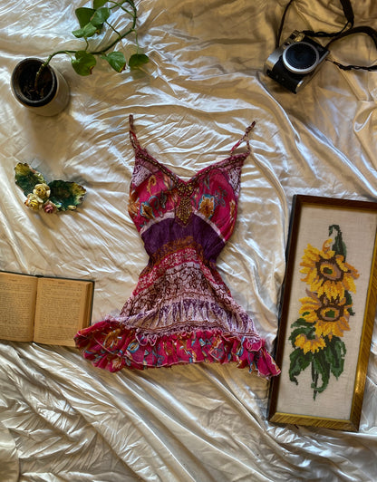 Silk based brand new beaded top