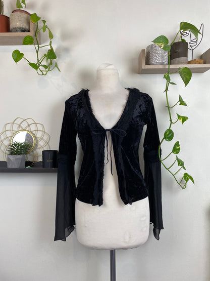 Brand new black velvet top