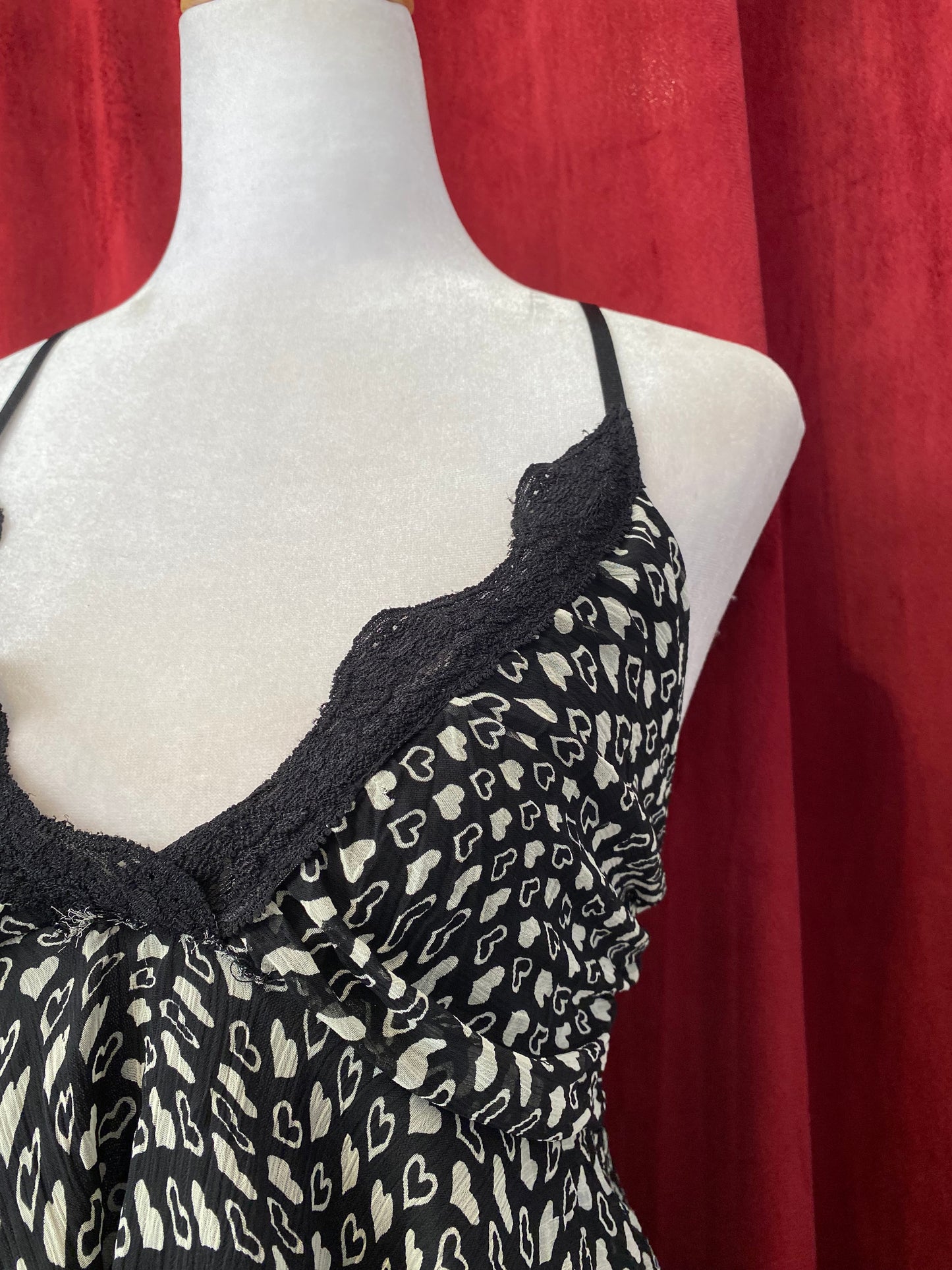 Summer asymmetrical top with heart design 🤍