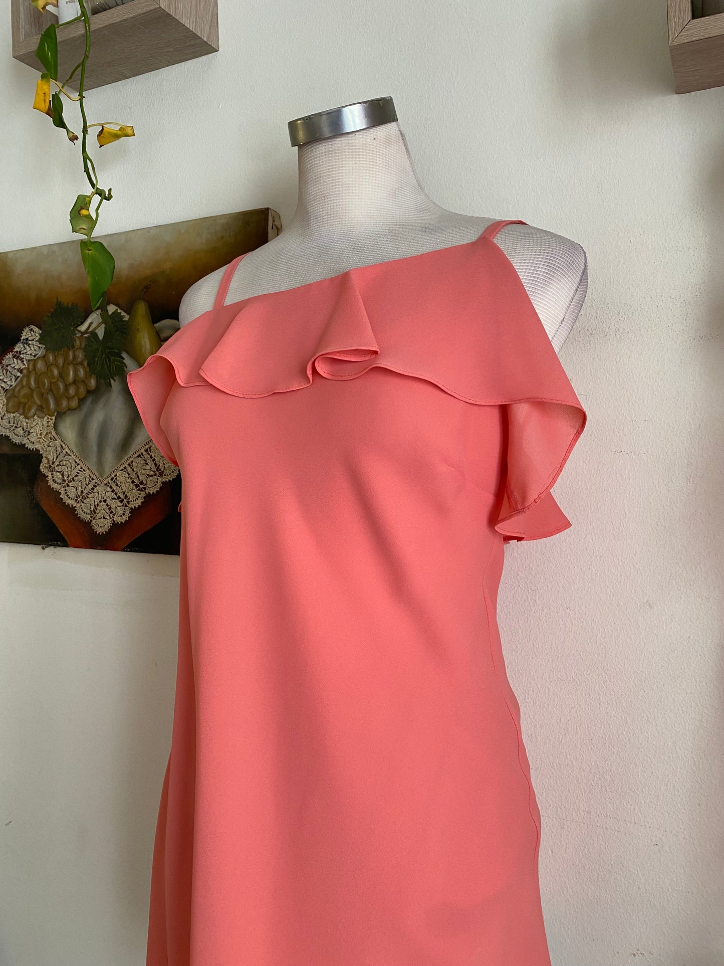 Brand new pink mini ruffled summer dress
