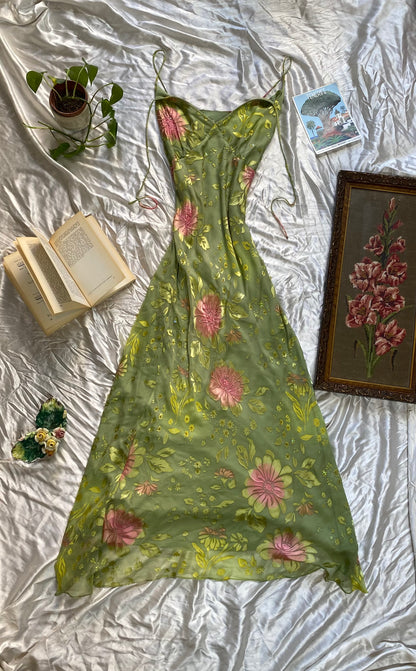 Celeste Garden Silk Gown