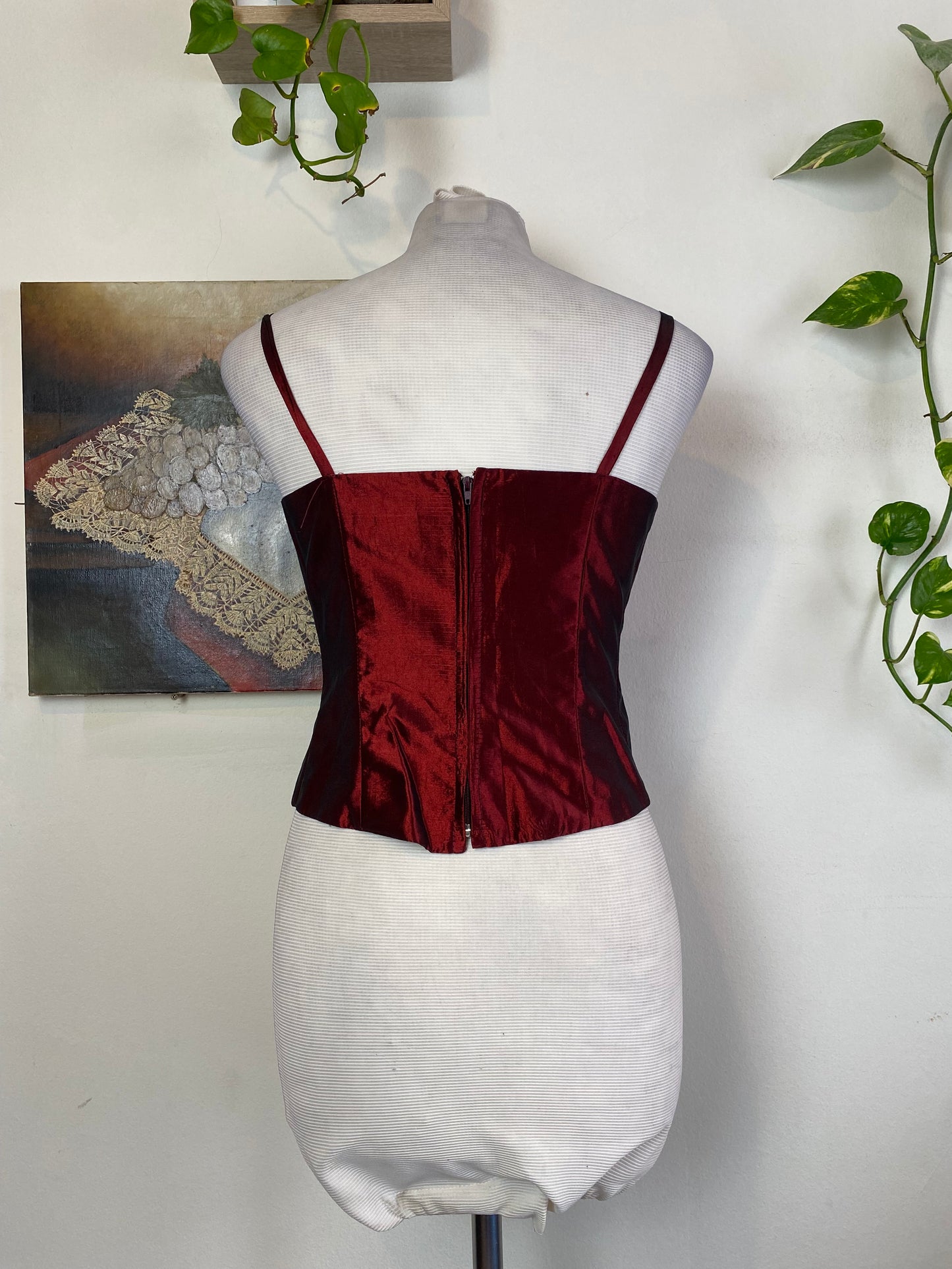 Liquid organza cherry corset 🍒