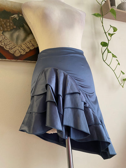 Brand new ruffled satin skirt