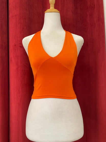 Orange well fitted y2k top
